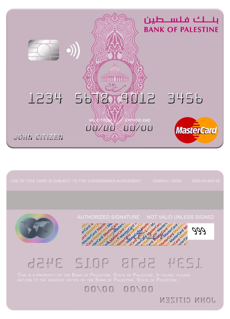 Palestine Bank of Palestine mastercard